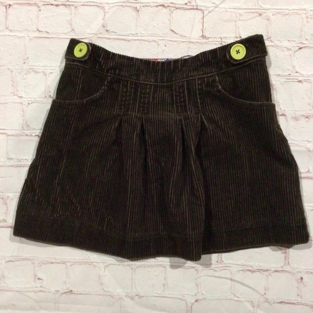 Mini Boden Girl’s Brown Corduroy Skirt - Size 9-10Y